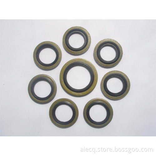 Bonded washer with rubber
